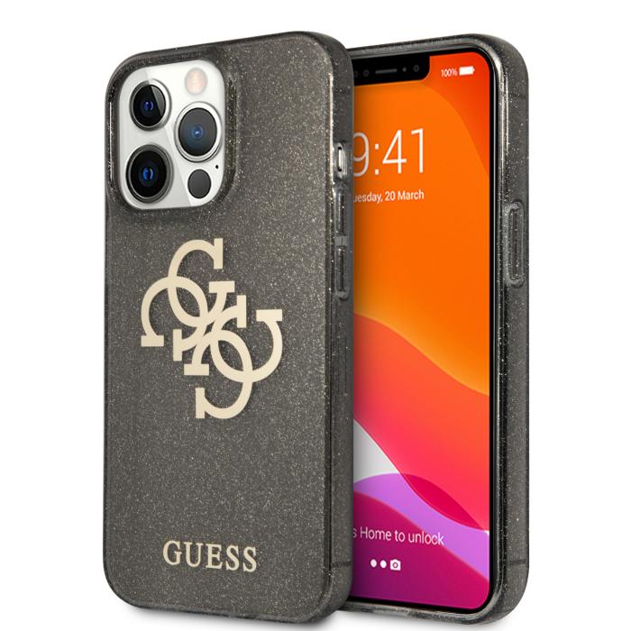 Bild 1, Guess iPhone 13 Pro Skal TPU 4G Glitter Svart