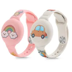 Tech-Protect 2-PACK Apple AirTag 2/1 Armband F&ouml;r Barn F&auml;rgglad