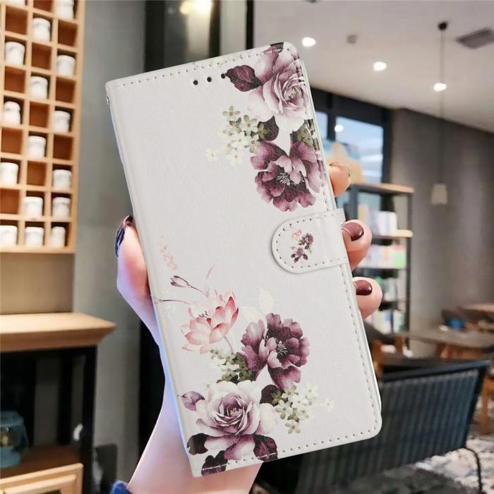 Bild 5, Xiaomi 17 Fodral Läder Blommor Rosa