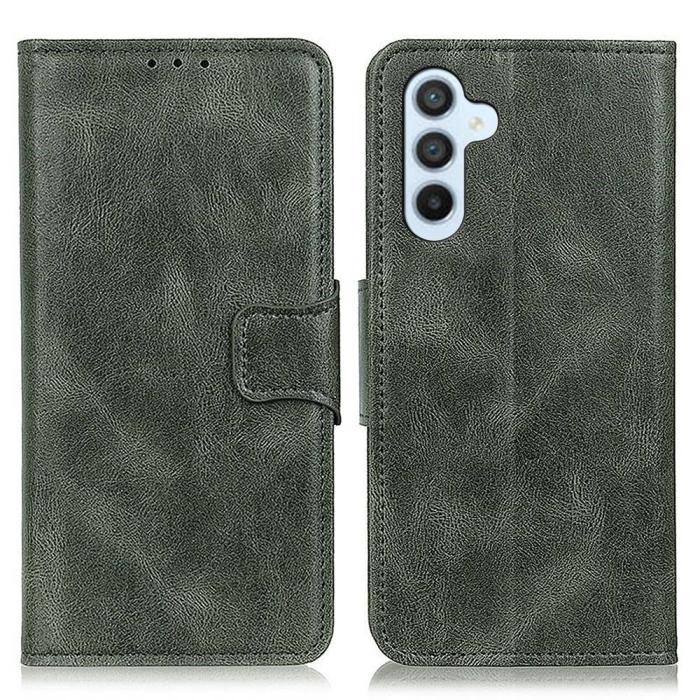 Bild 1, Samsung Galaxy A54 5G Fodral Crazy Horse Läder Grönsvart