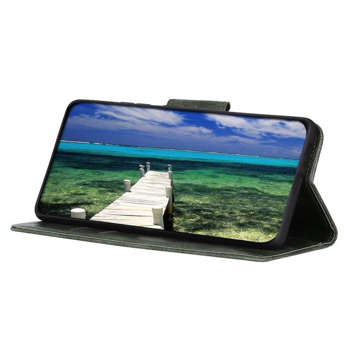 Bild 2, Samsung Galaxy A54 5G Fodral Crazy Horse Läder Grönsvart