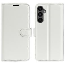 Samsung Galaxy A15 5G Fodral Litchi Läder Vit