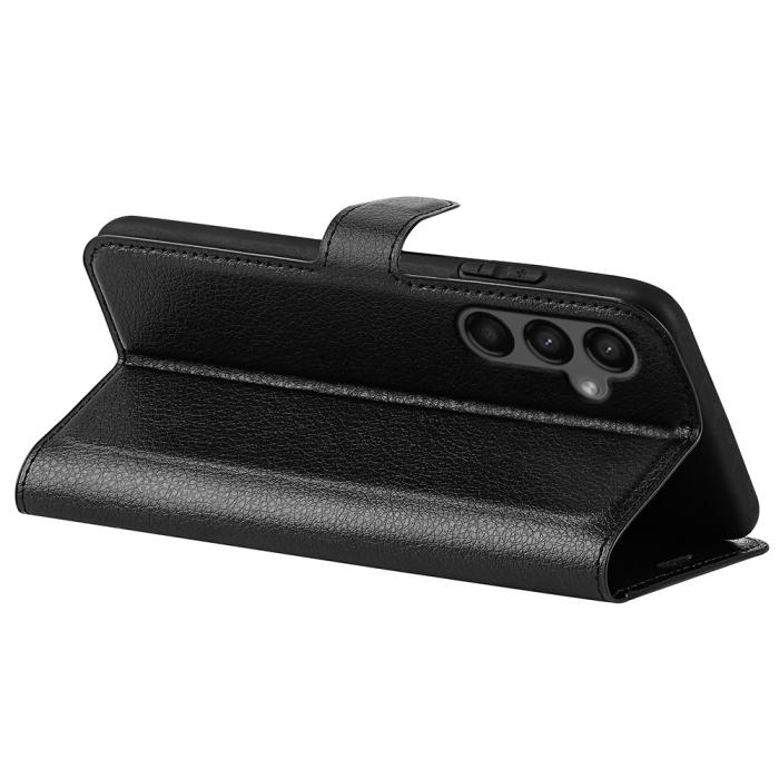 Bild 4, Samsung Galaxy A15 5G Fodral Litchi Läder Svart