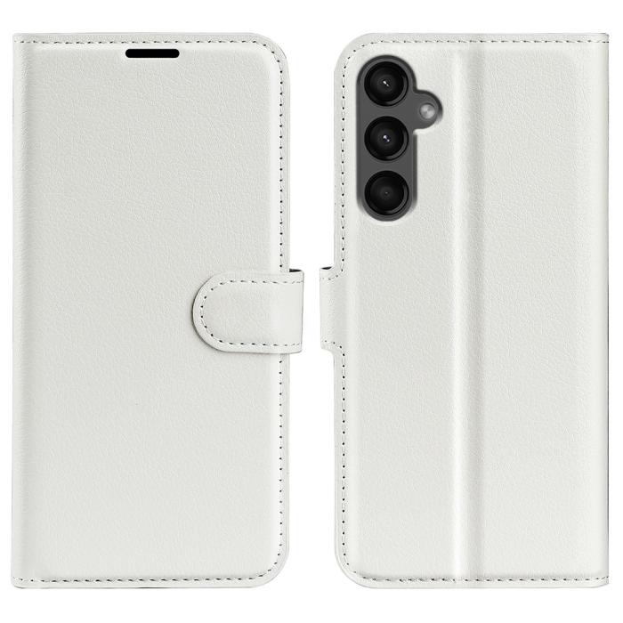 Bild 1, Samsung Galaxy A15 5G Fodral Litchi Läder Vit