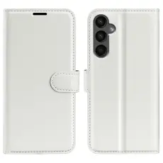 Samsung Galaxy A15 5G Fodral Litchi Läder Vit
