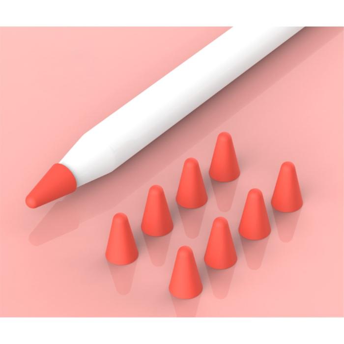 Bild 2, 8-PACK Apple Pencil 1/2/Pro Spetsskydd / Tip Cover Röd