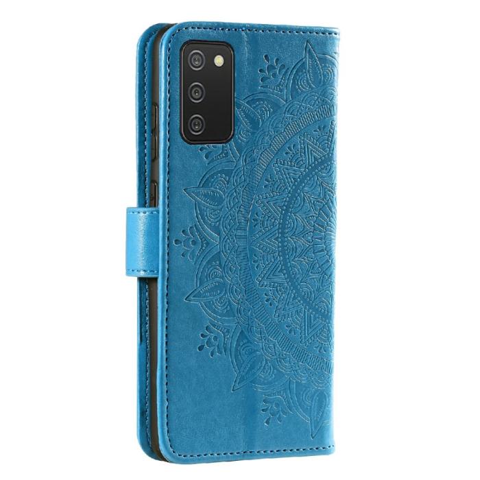 Bild 4, Samsung Galaxy A03s Fodral Mandala Läder Blå