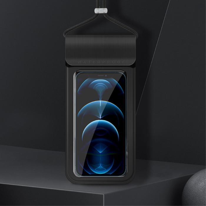 Bild 2, Vattentät Mobilväska IPX8 Med Snodd Svart