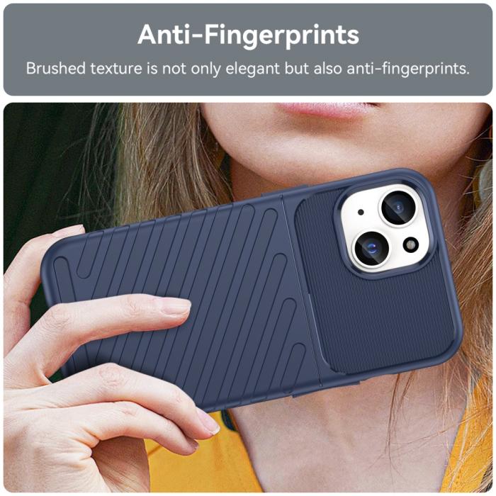 Bild 5, iPhone 15 Skal Twill Textur Blå