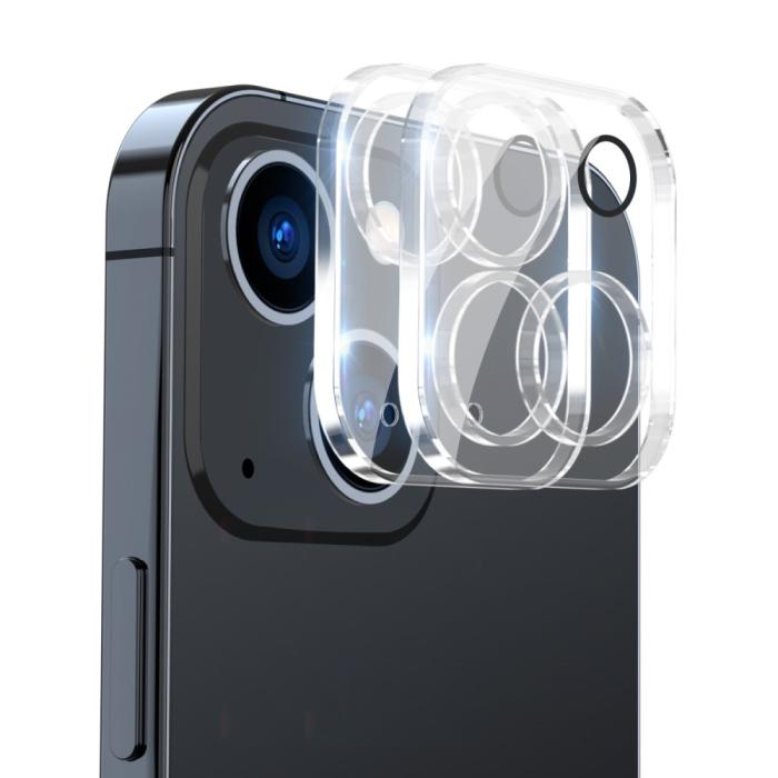 Bild 1, ENKAY iPhone 15 / 15 Plus 2-PACK Linsskydd Härdat Glas