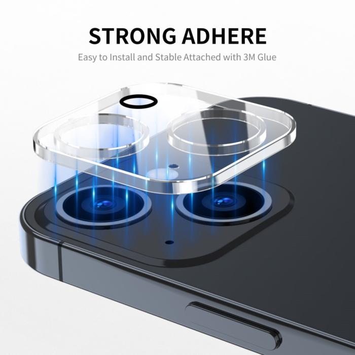 Bild 3, ENKAY iPhone 15 / 15 Plus 2-PACK Linsskydd Härdat Glas