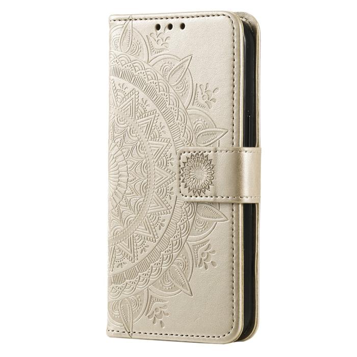 Bild 5, Samsung Galaxy A07 Fodral Mandala Läder Guld