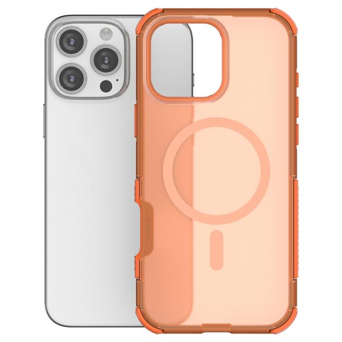 Bild 3, iPhone 16 Pro Max Skal MagSafe Shockproof Hybrid Orange