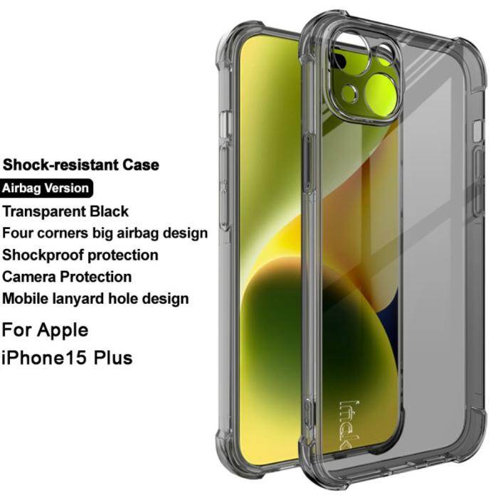 Bild 2, IMAK iPhone 15 Plus Skal Shockproof TPU Tonad Svart