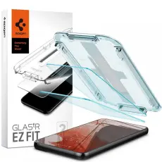 Spigen Samsung Galaxy S22 2-PACK "Ez Fit" Sk&auml;rmskydd H&auml;rdat Glas
