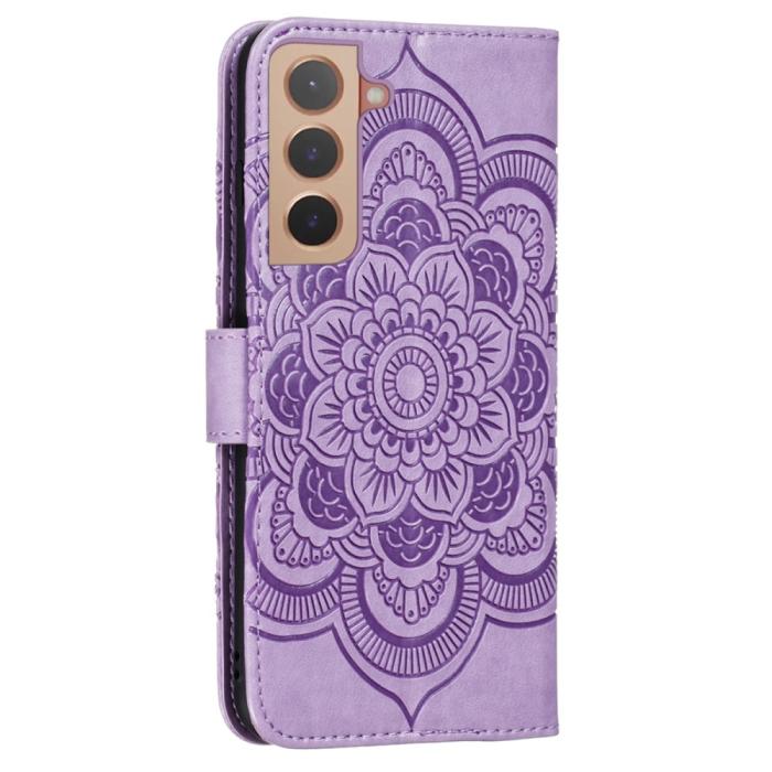 Bild 3, Samsung Galaxy S22 Plus Fodral Mandala Flower Lila