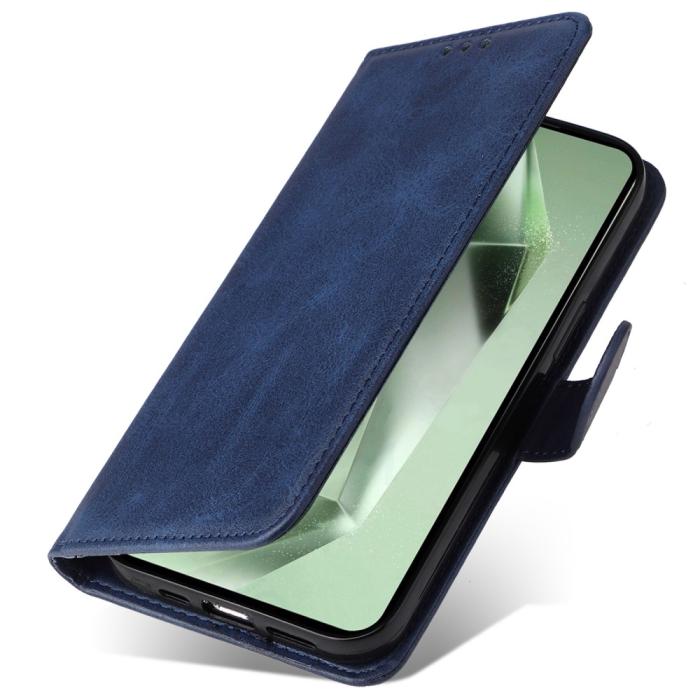 Bild 5, Samsung Galaxy S24 FE Plånboksfodral Läder Mörk Blå