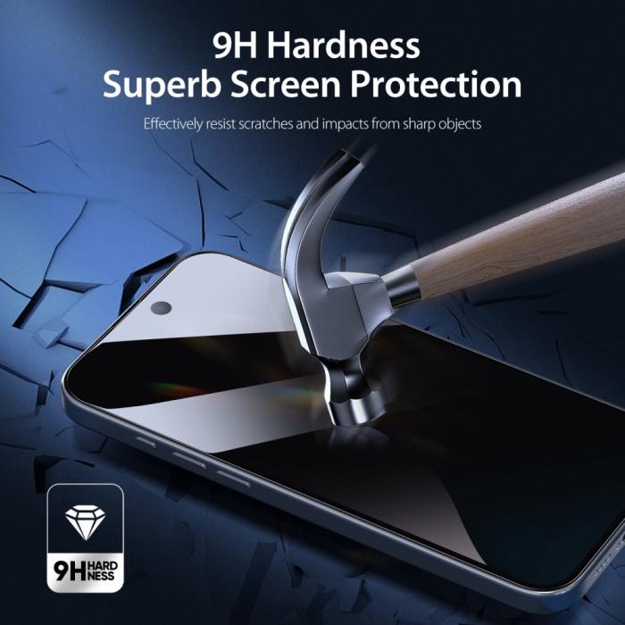 Bild 4, DUX DUCIS iPhone 16 Skärmskydd Härdat Glas Privacy