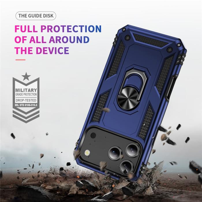 Bild 5, iPhone 17 Pro Max Skal Shockproof Hybrid Ring Blå