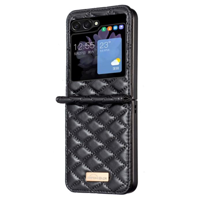 Bild 2, Samsung Galaxy Z Flip 5 Skal Diamond Textur Svart