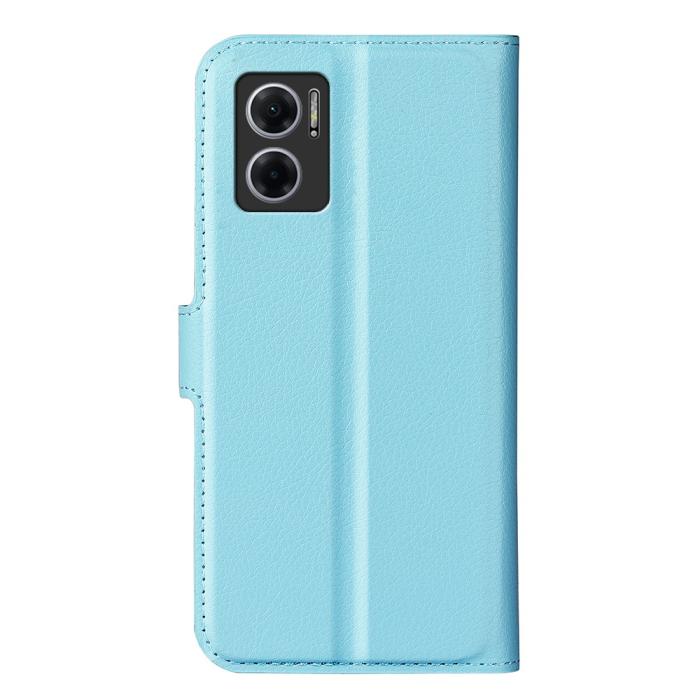 Bild 6, Xiaomi Redmi 10 5G Fodral Litchi Läder Ljus Blå