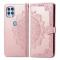 Motorola Moto G100 Fodral Läder Mandala Flower Roséguld