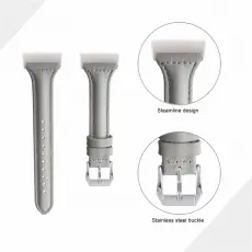 &Auml;kta L&auml;der Armband Fitbit Charge 4/3 Gr&aring;