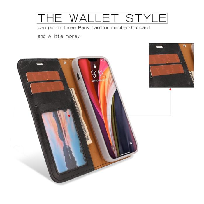 Bild 3, iPhone 12 Pro Max - Magnet 2in1 Skal/Fodral - Svart