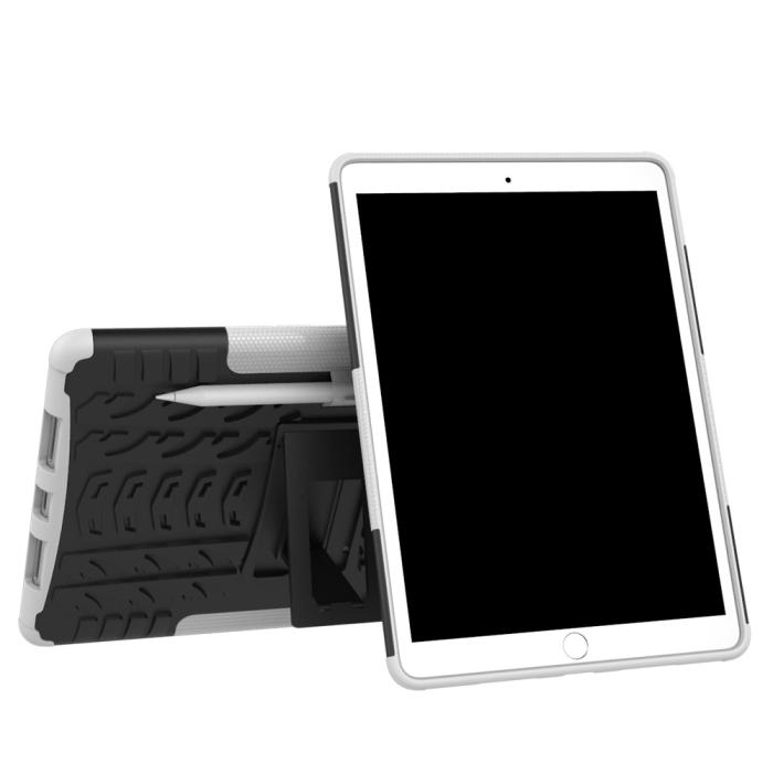 Bild 2, iPad Air 10.5 (2019) / Pro 10.5 (2017) - Rugged Kickstand Armor Skal - Vit