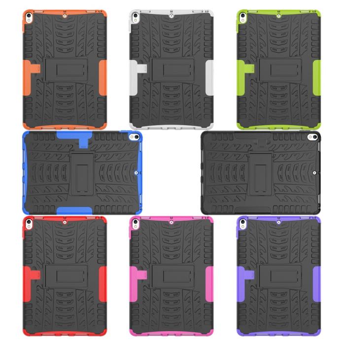 Bild 5, iPad Air 10.5 (2019) / Pro 10.5 (2017) - Rugged Kickstand Armor Skal - Vit