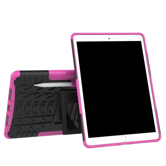 Bild 2, iPad Air 10.5 (2019) / Pro 10.5 (2017) - Rugged Kickstand Armor Skal - Rosa