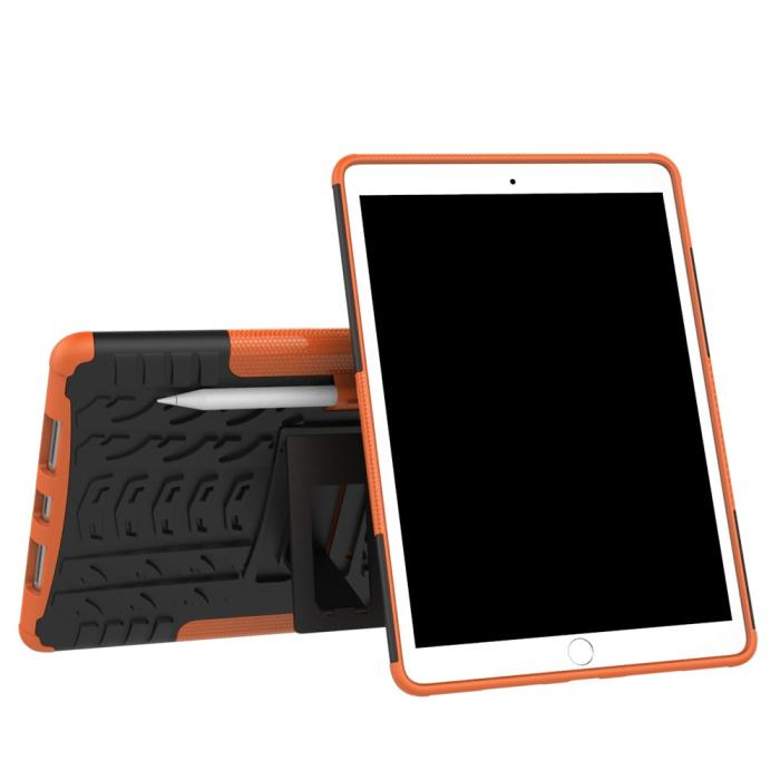 Bild 2, iPad Air 10.5 (2019) / Pro 10.5 (2017) - Rugged Kickstand Armor Skal - Orange