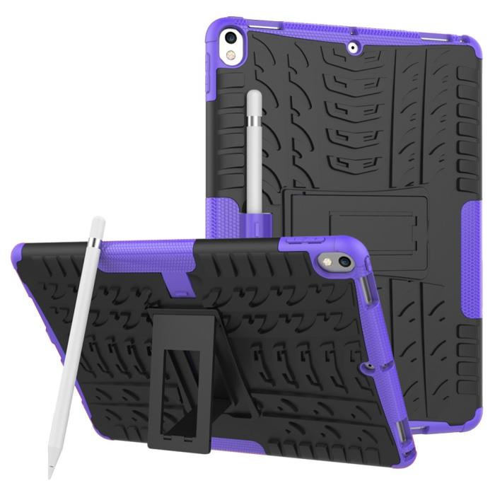 Bild 1, iPad Air 10.5 (2019) / Pro 10.5 (2017) - Rugged Kickstand Armor Skal - Lila
