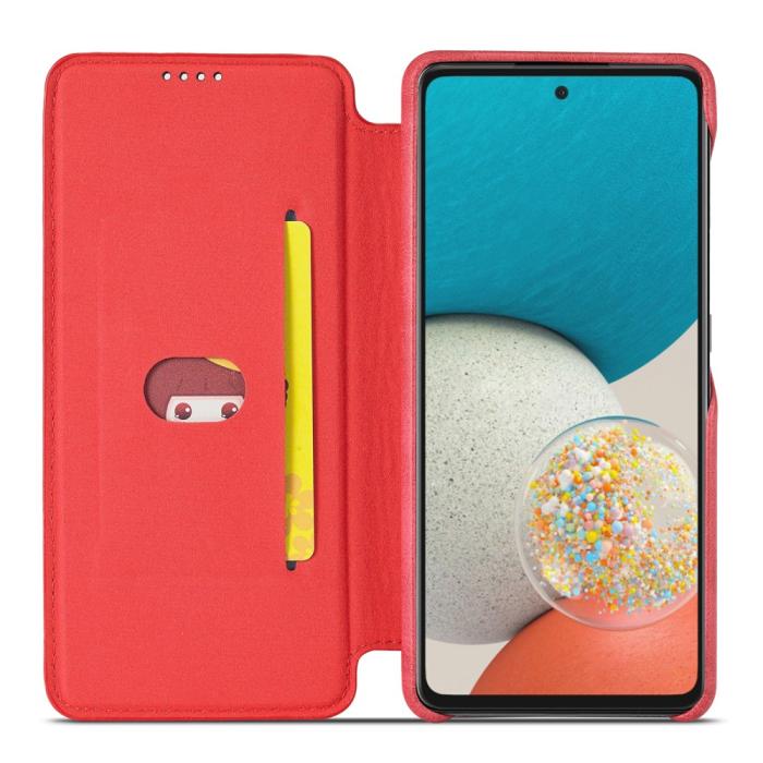 Bild 4, LC.IMEEKE Samsung Galaxy A53 5G Fodral Retro Flip Röd
