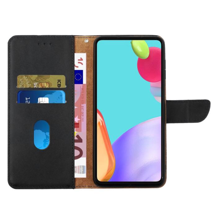 Bild 2, Galaxy A34 5G Fodral Äkta Läder Nappa Textur Svart