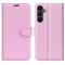 Samsung Galaxy A15 5G Fodral Litchi Läder Ljus Rosa