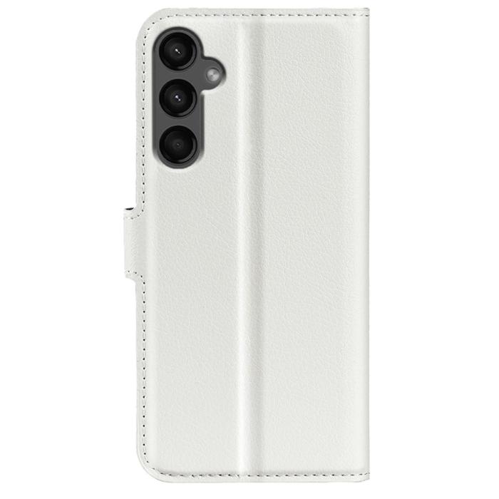 Bild 6, Samsung Galaxy A15 5G Fodral Litchi Läder Vit