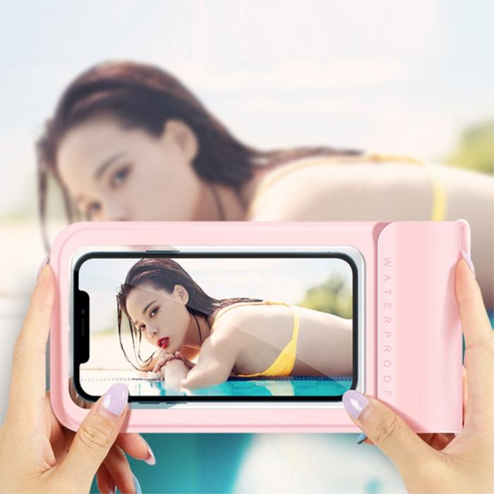 Bild 4, Vattentät Mobilväska IPX8 Med Snodd Svart