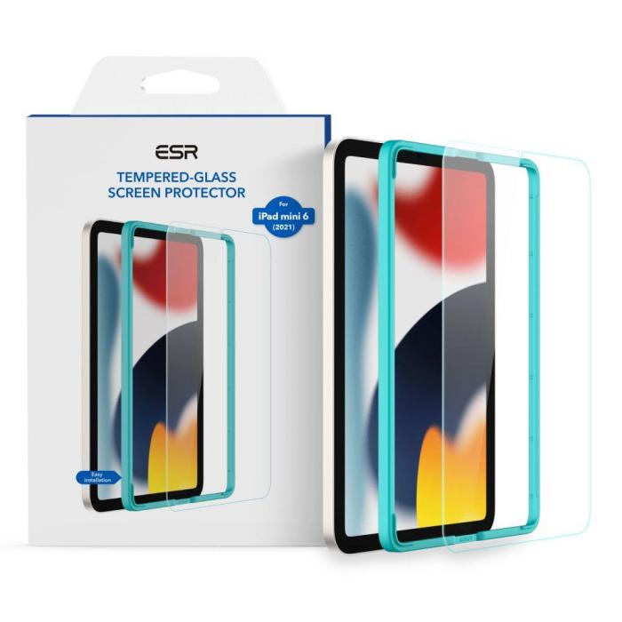 Bild 1, ESR iPad Mini 2024/2021 Skärmskydd Härdat Glas Transparent