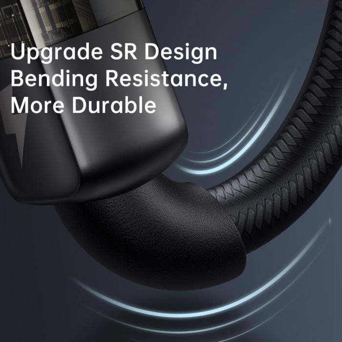 Bild 6, Mcdodo 1.8m 100W USB-C - USB-C Auto Off Kabel Svart