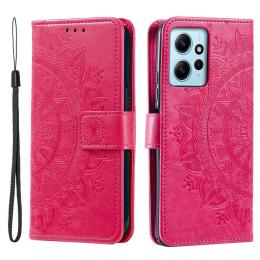 Xiaomi Redmi Note 12 4G Fodral Mandala Läder Rosa