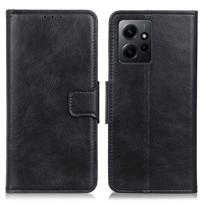 Bild 1, Xiaomi Redmi Note 12 4G Fodral Crazy Horse Läder Svart