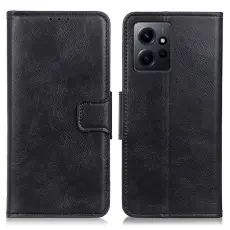 Xiaomi Redmi Note 12 4G Fodral Crazy Horse Läder Svart