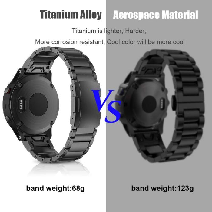 Bild 4, Klockarmband 26 mm Titanium Metall Silver