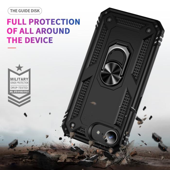 Bild 6, iPhone 17e / 16e Skal Shockproof Hybrid Ring Svart