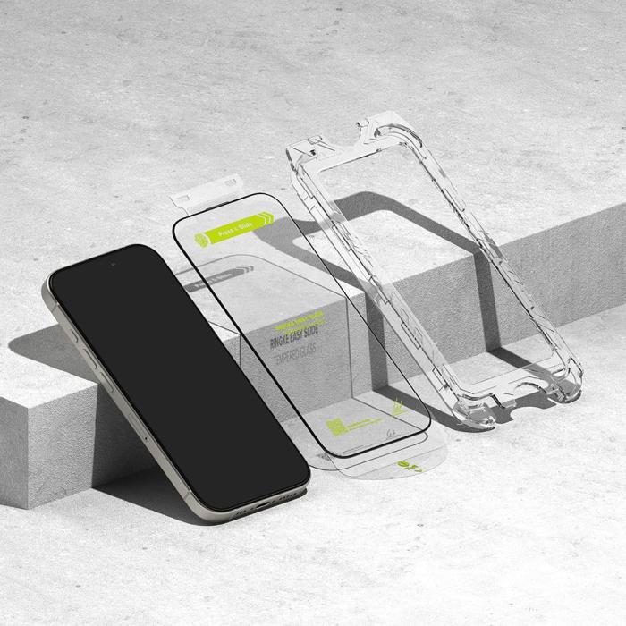 Bild 3, Ringke iPhone 16 Pro 2-PACK Skärmskydd Easy Slide Svart