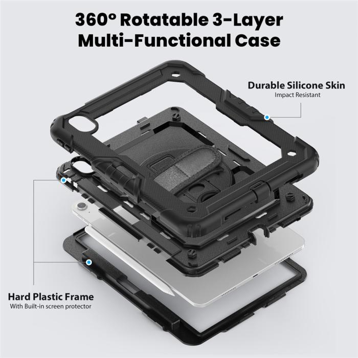 Bild 4, iPad Air 11 2026-2024 Skal 360 Shockproof Hybrid Kickstand