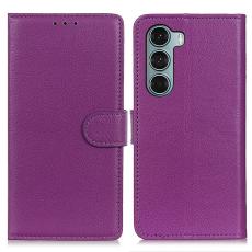 Motorola Moto G200 Fodral Litchi Läder Lila