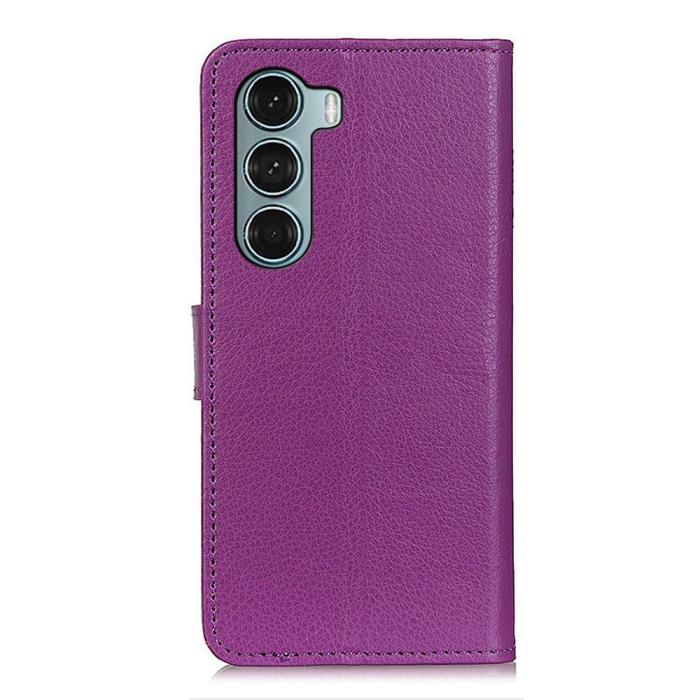 Bild 3, Motorola Moto G200 Fodral Litchi Läder Lila