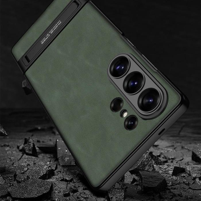 Bild 6, GKK Samsung Galaxy S26 Ultra Skal Kickstand Läder Grön